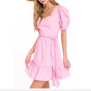 English Factory puff sleeve dress